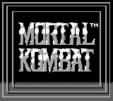 Mortal Kombat title screen for GameBoy